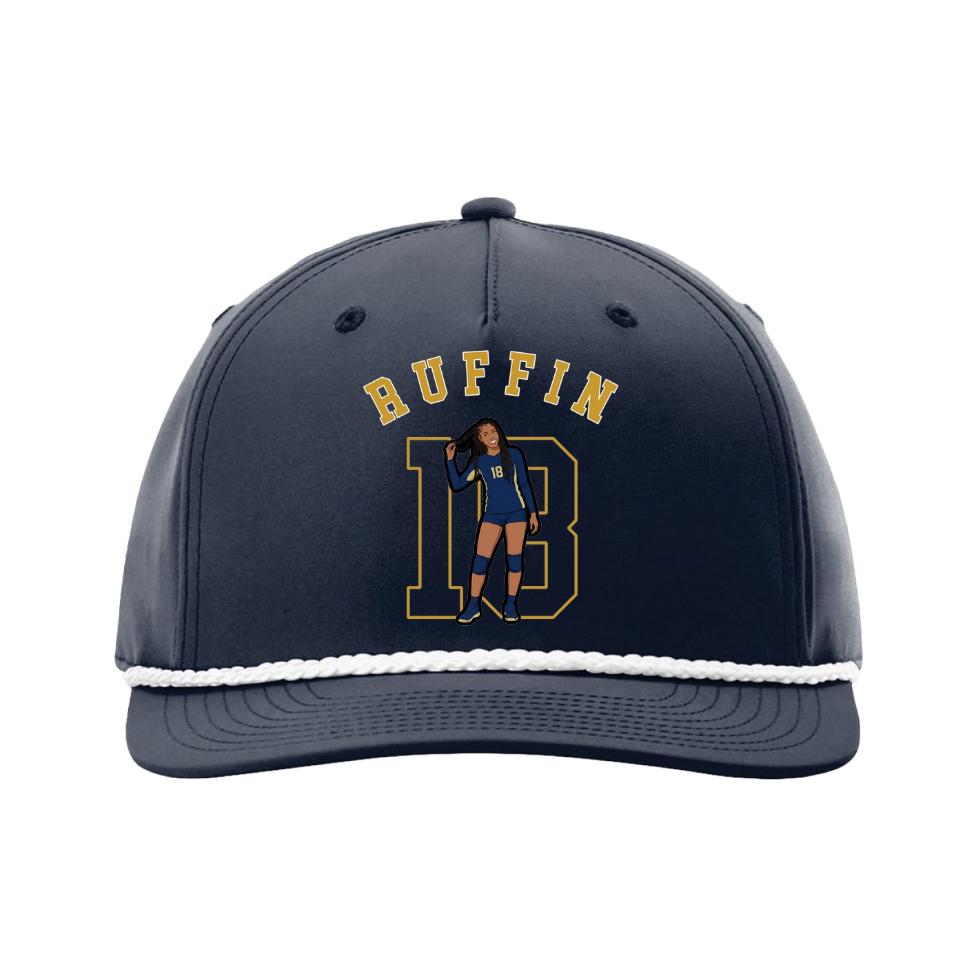 Five-Panel Classic Rope Cap — Shirsey Arch in Navy