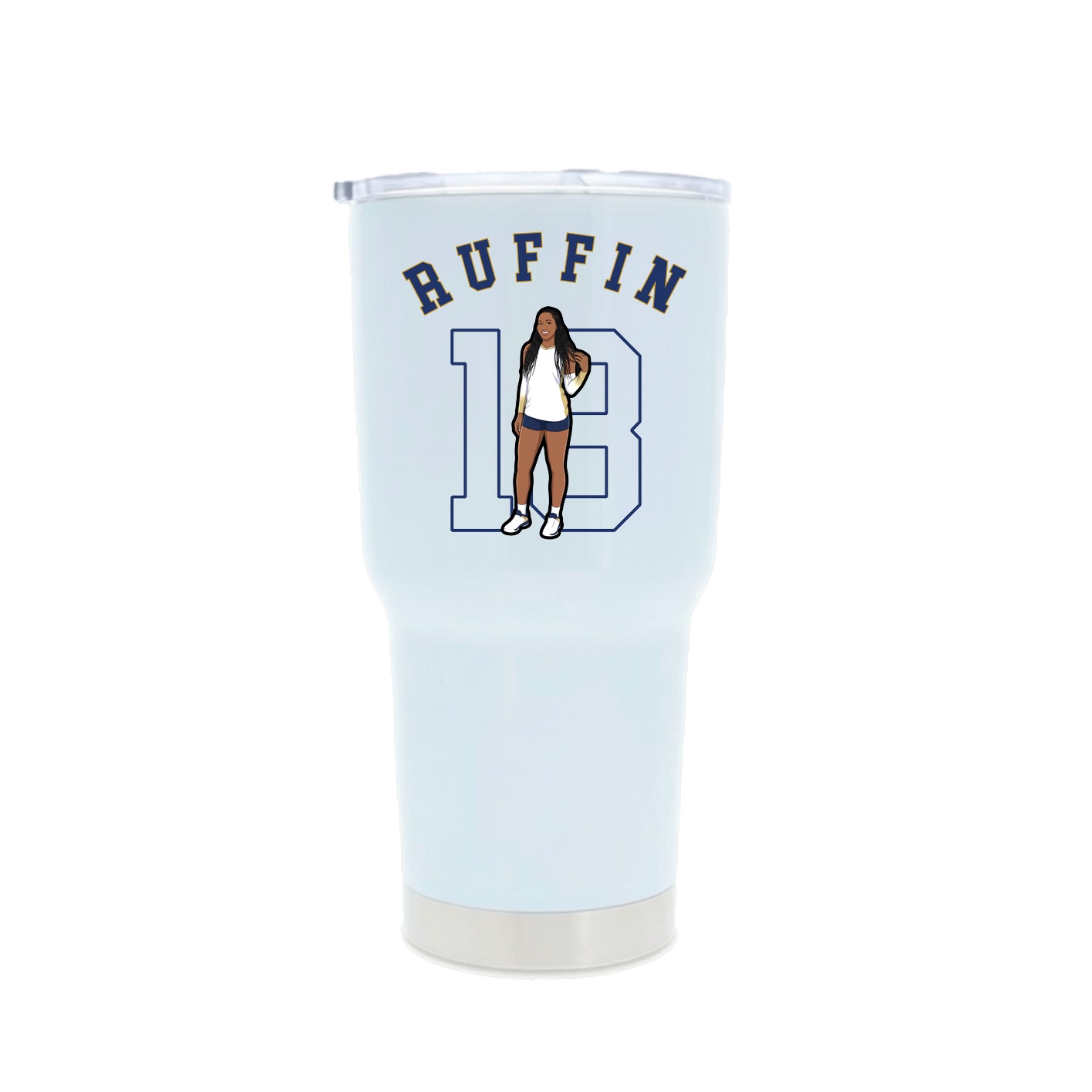 30oz Stainless Steel Tumbler — Shirsey Arch in White