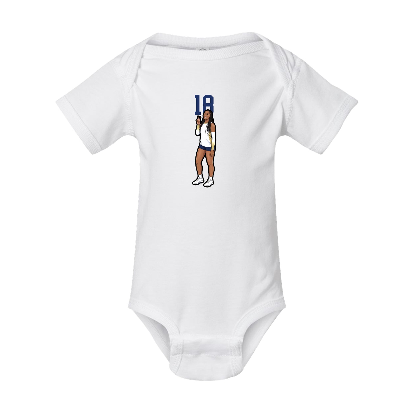 Baby Onesie — Number Top in White