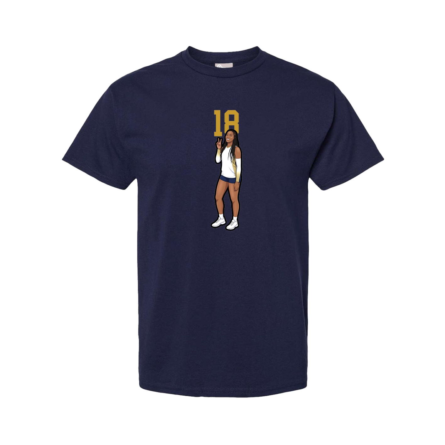 Youth Tee — Number Top in Navy