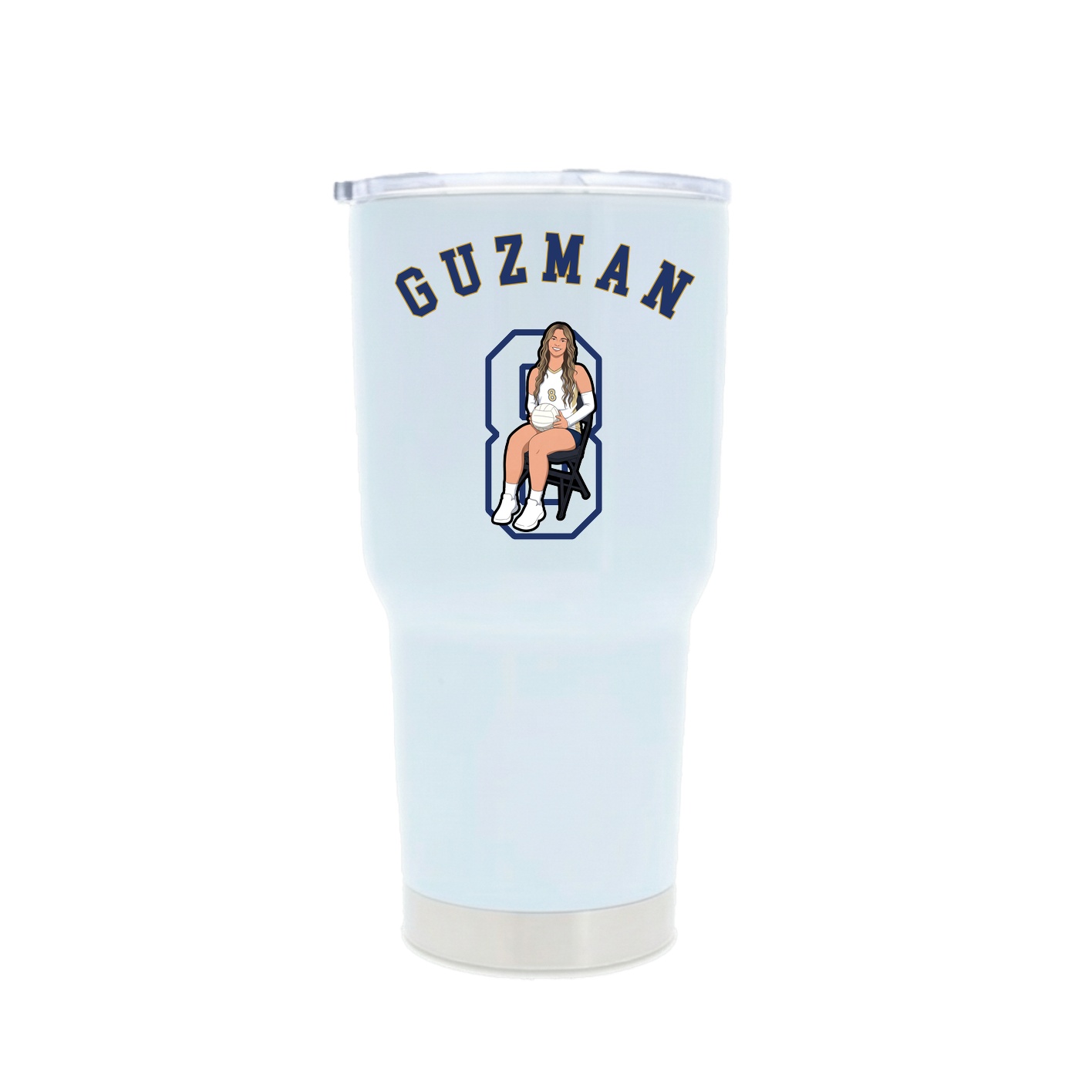 30oz Stainless Steel Tumbler — Shirsey Arch in White