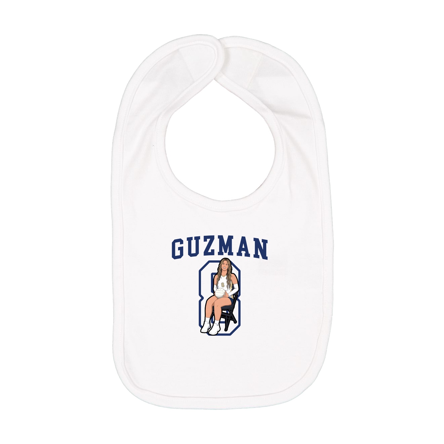 Infant Bib — Shirsey in White
