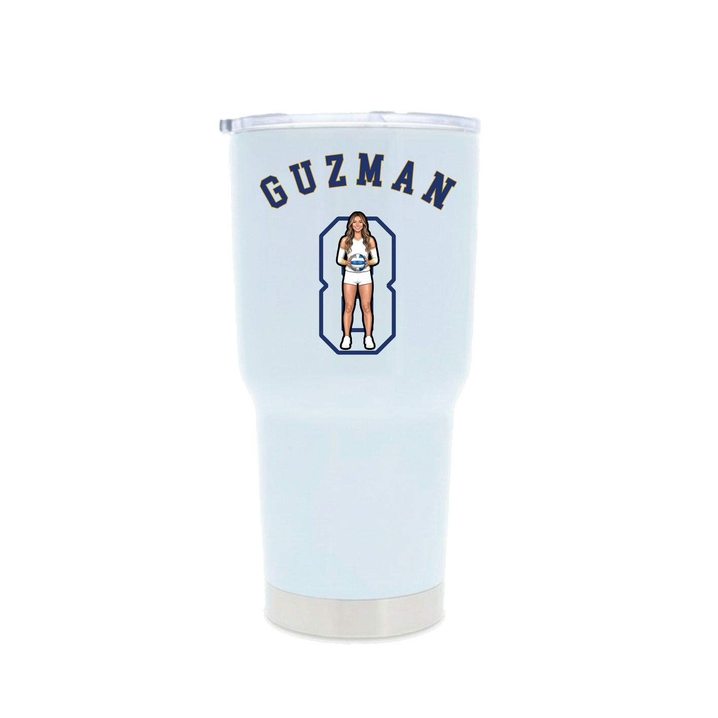 30oz Stainless Steel Tumbler — Shirsey Arch in White