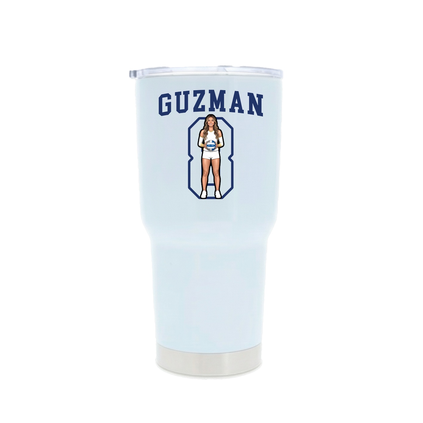 30oz Stainless Steel Tumbler — Shirsey in White