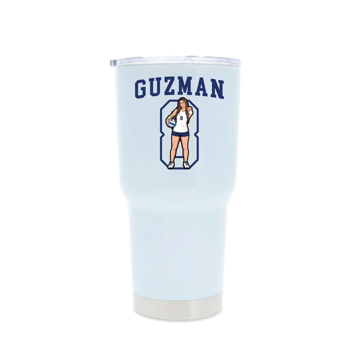 30oz Stainless Steel Tumbler — Shirsey in White