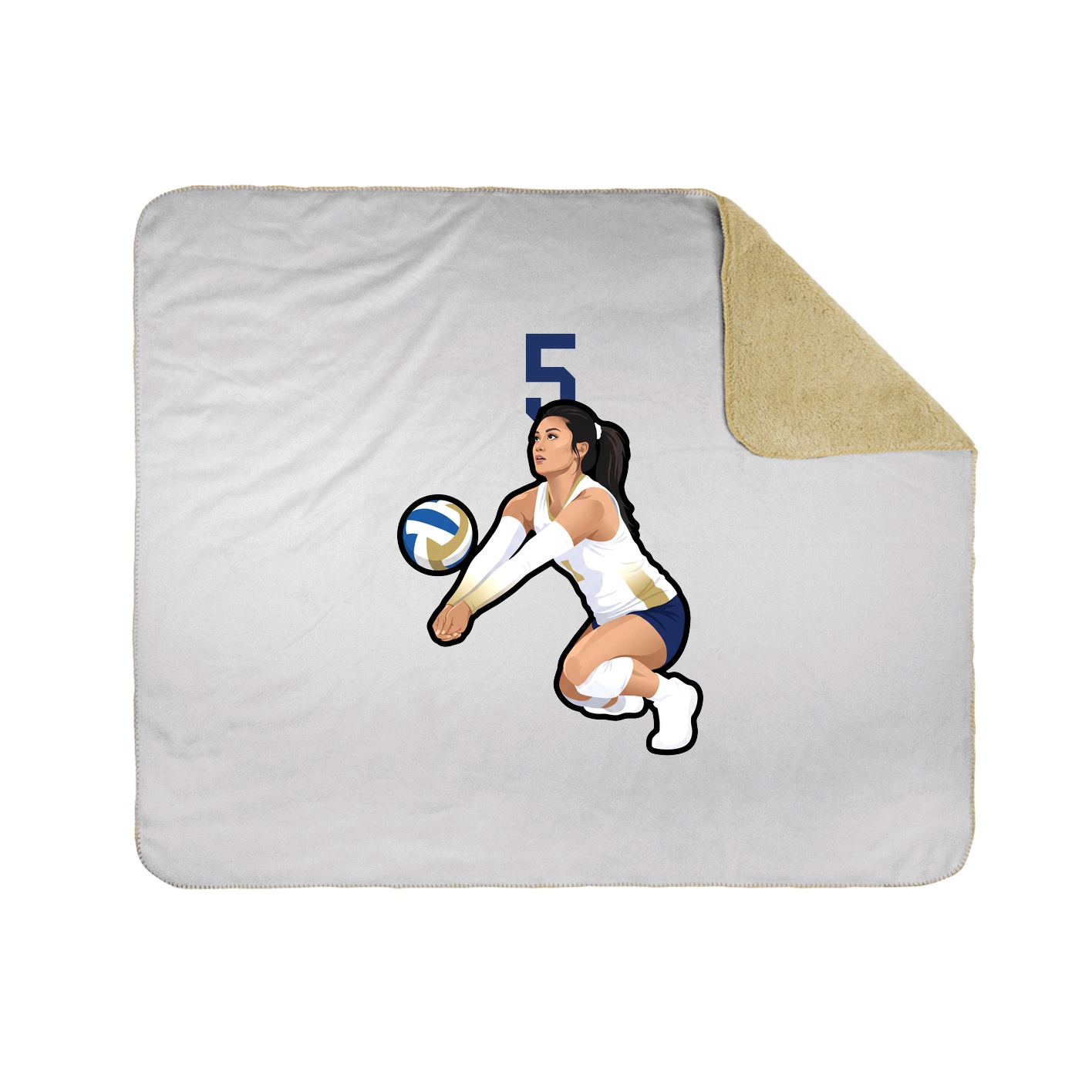 50x60 Sherpa Lined Throw Blanket