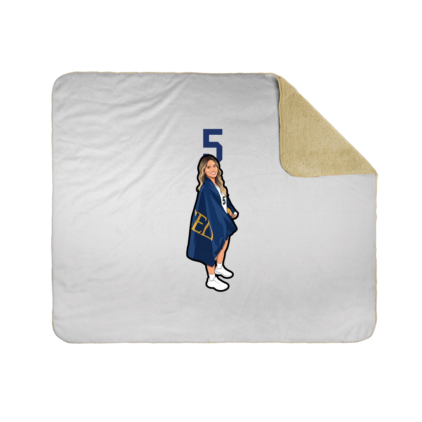 50x60 Sherpa Lined Throw Blanket