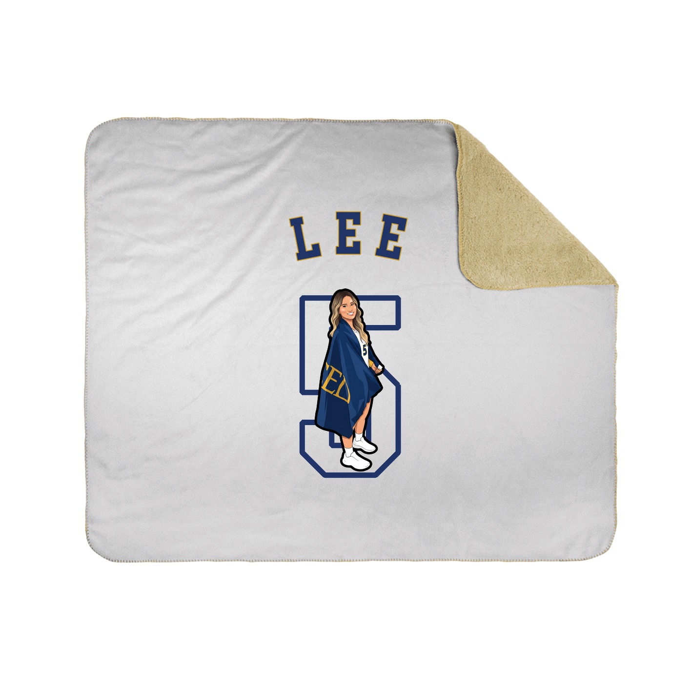 50x60 Sherpa Lined Throw Blanket