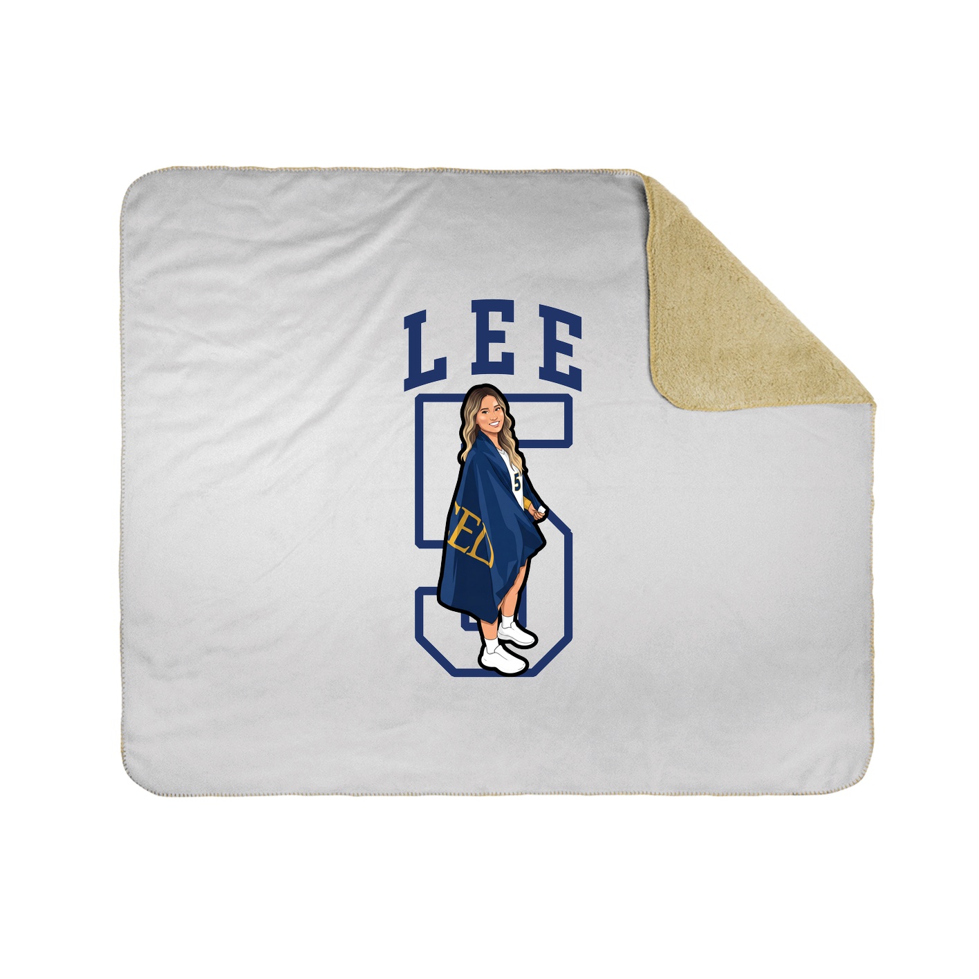 50x60 Sherpa Lined Throw Blanket