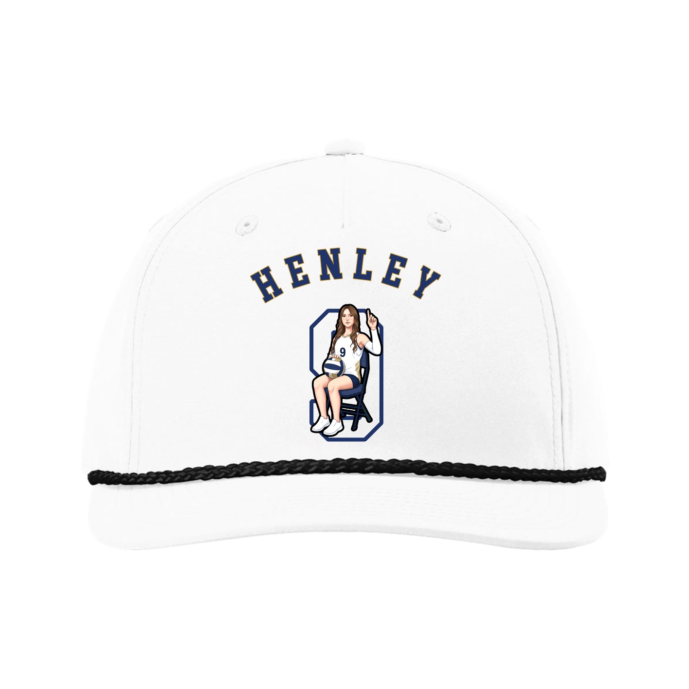 Five-Panel Classic Rope Cap — Shirsey Arch in White