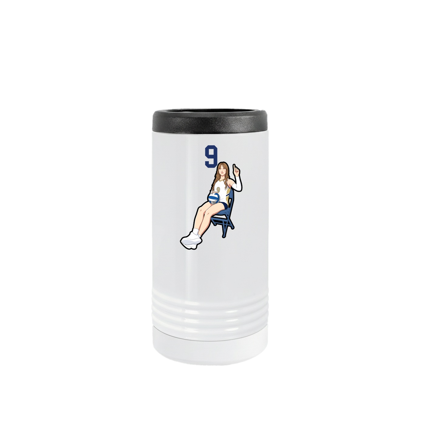 Slim Beverage Holder — Number Top in White