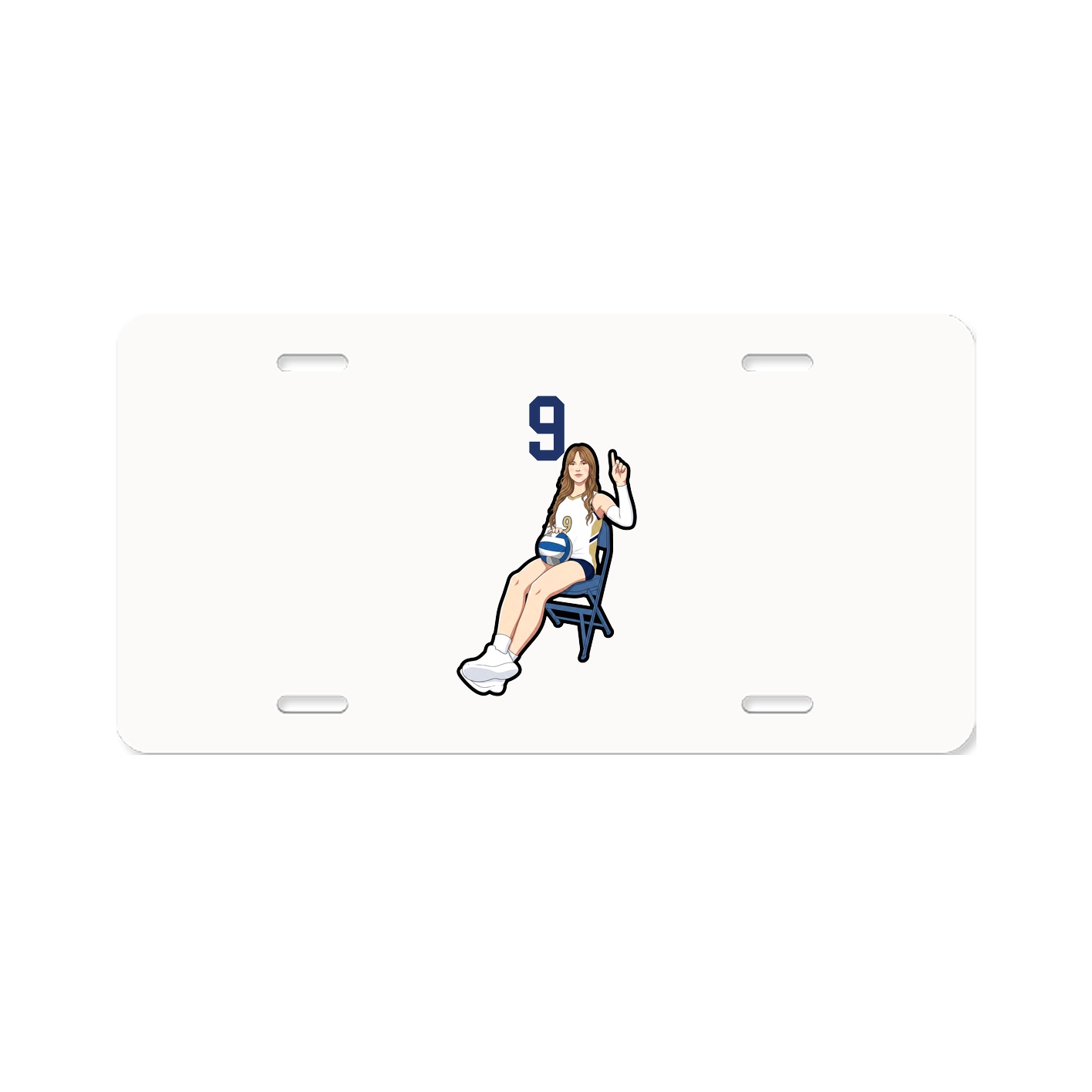 License Plate — Number Top in Classic