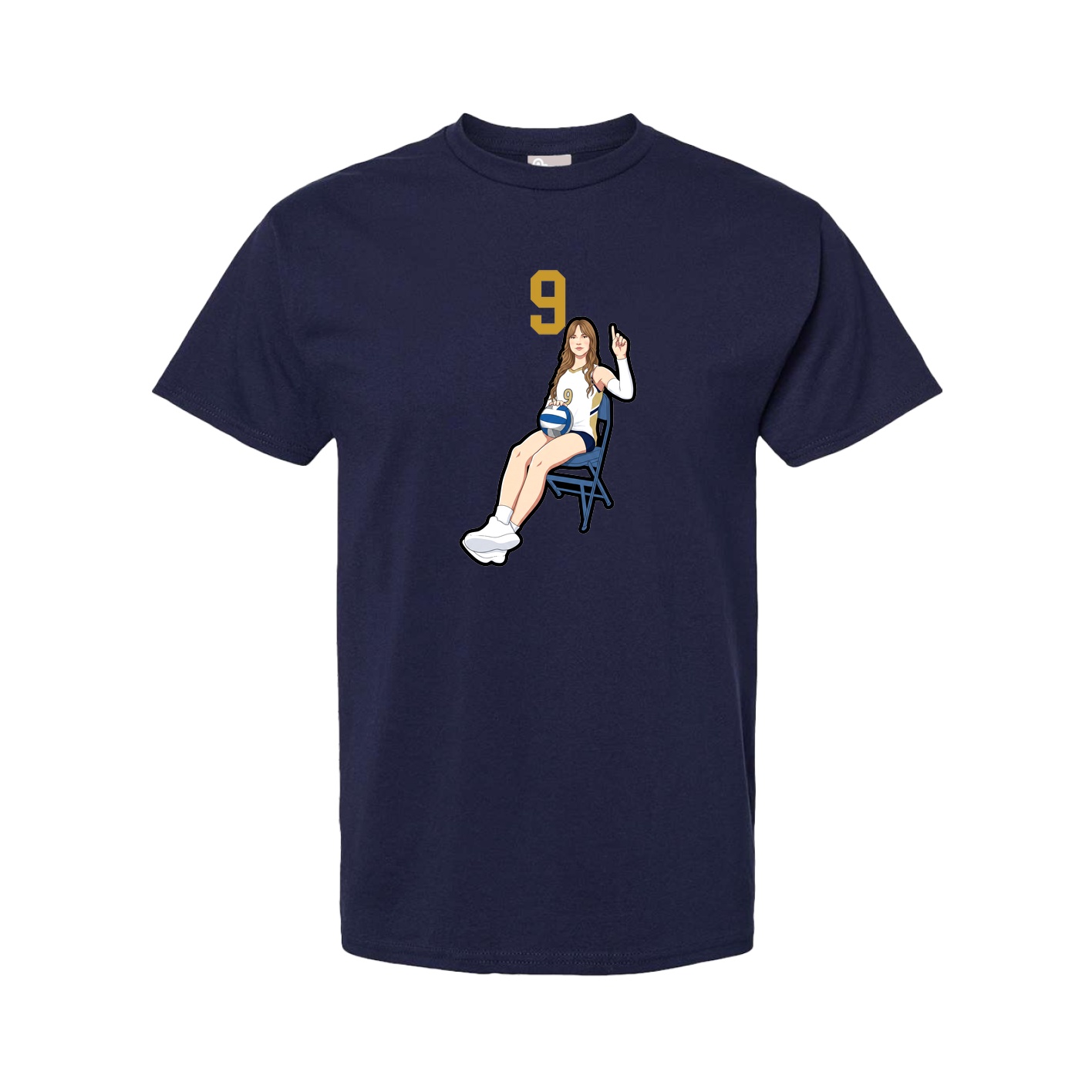 Tee — Number Top in Navy