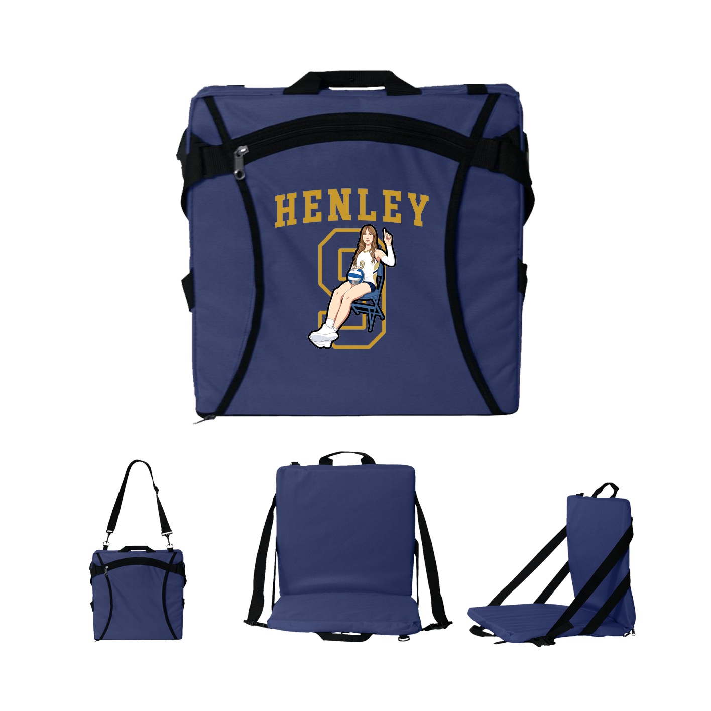Folding Stadium Seat — Shirsey in Navy
