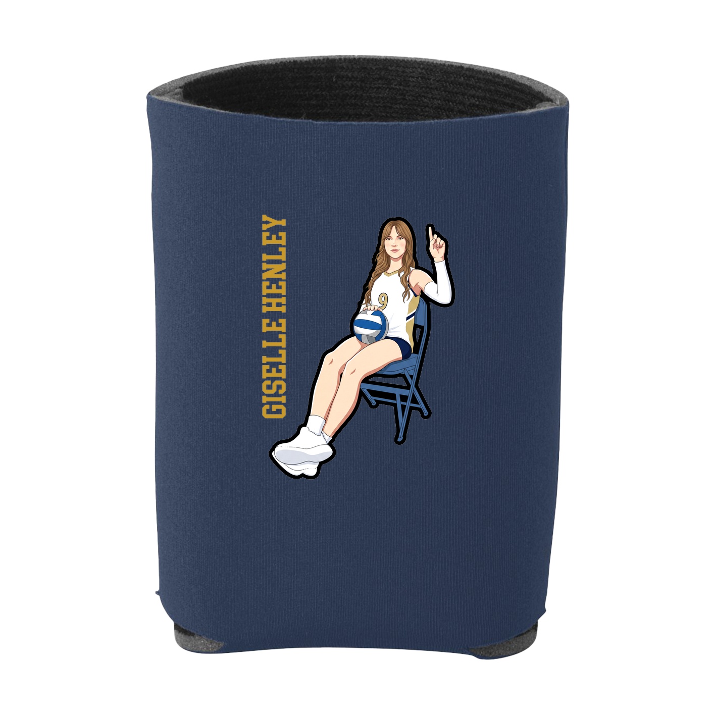 Can Holder — Name Vertical in Navy