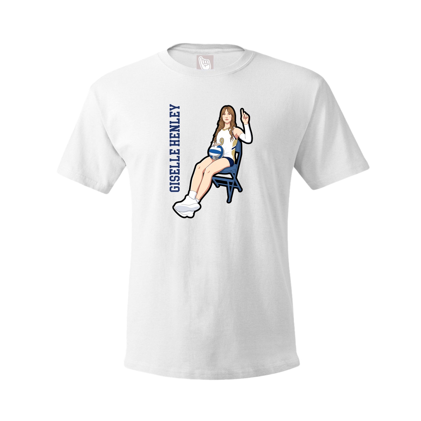 Tee — Name Vertical in White