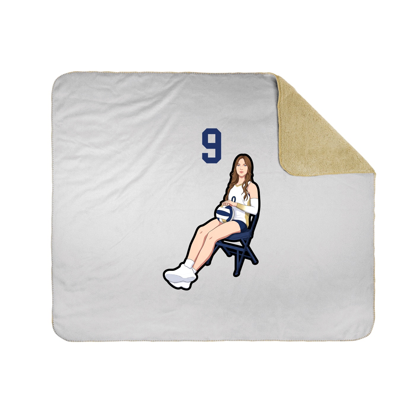 Throw Blanket — Number Top in White