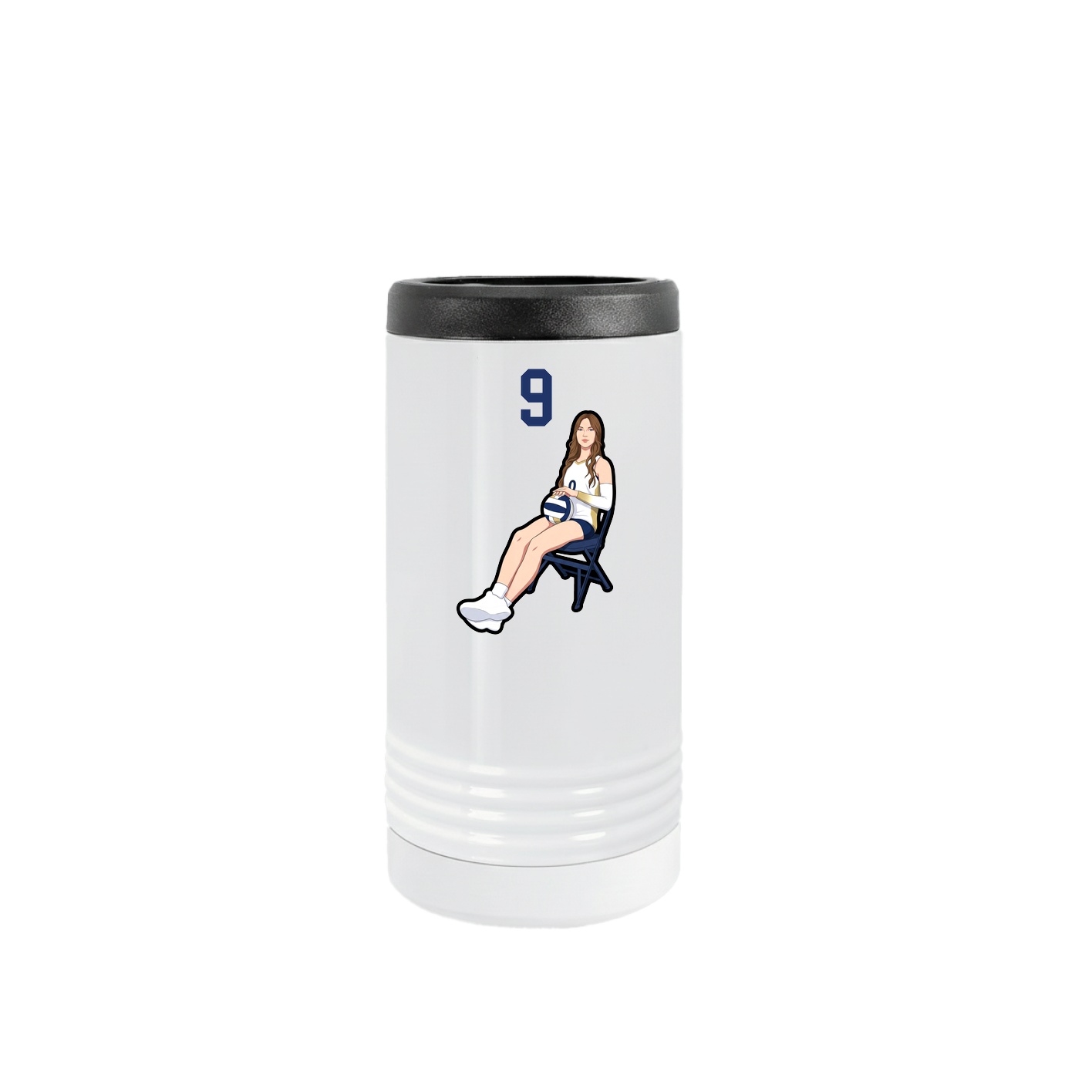Slim Beverage Holder — Number Top in White