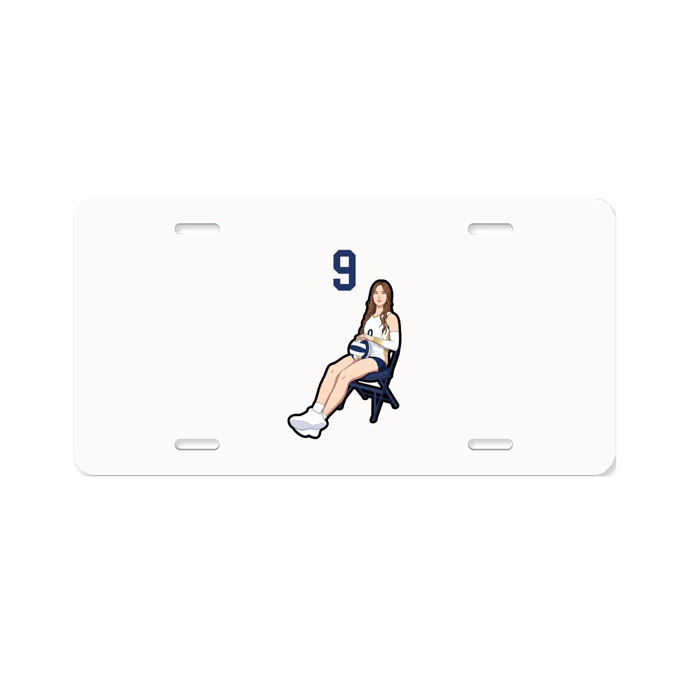 License Plate — Number Top in Classic