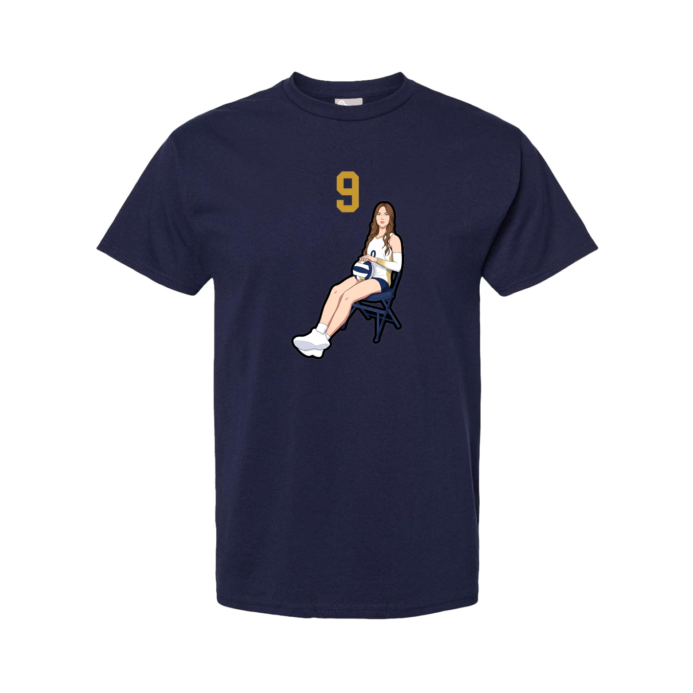 Youth Tee — Number Top in Navy