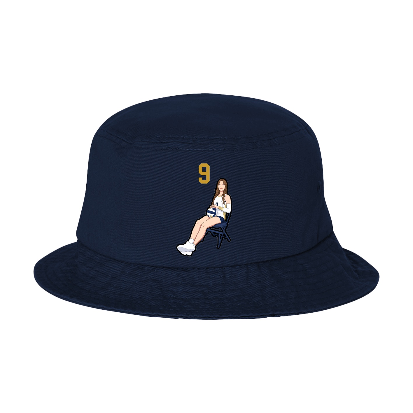 Bucket Cap — Number Top in Navy