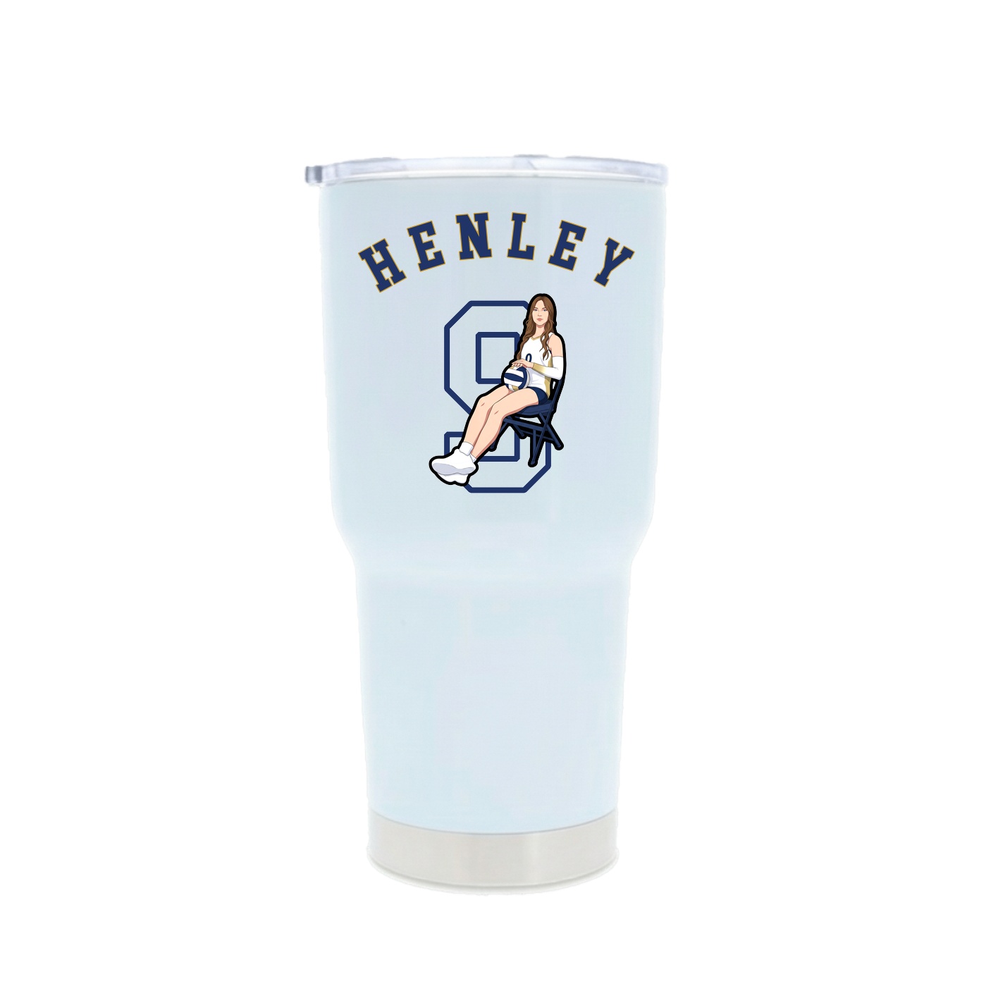 30oz Stainless Steel Tumbler — Shirsey Arch in White