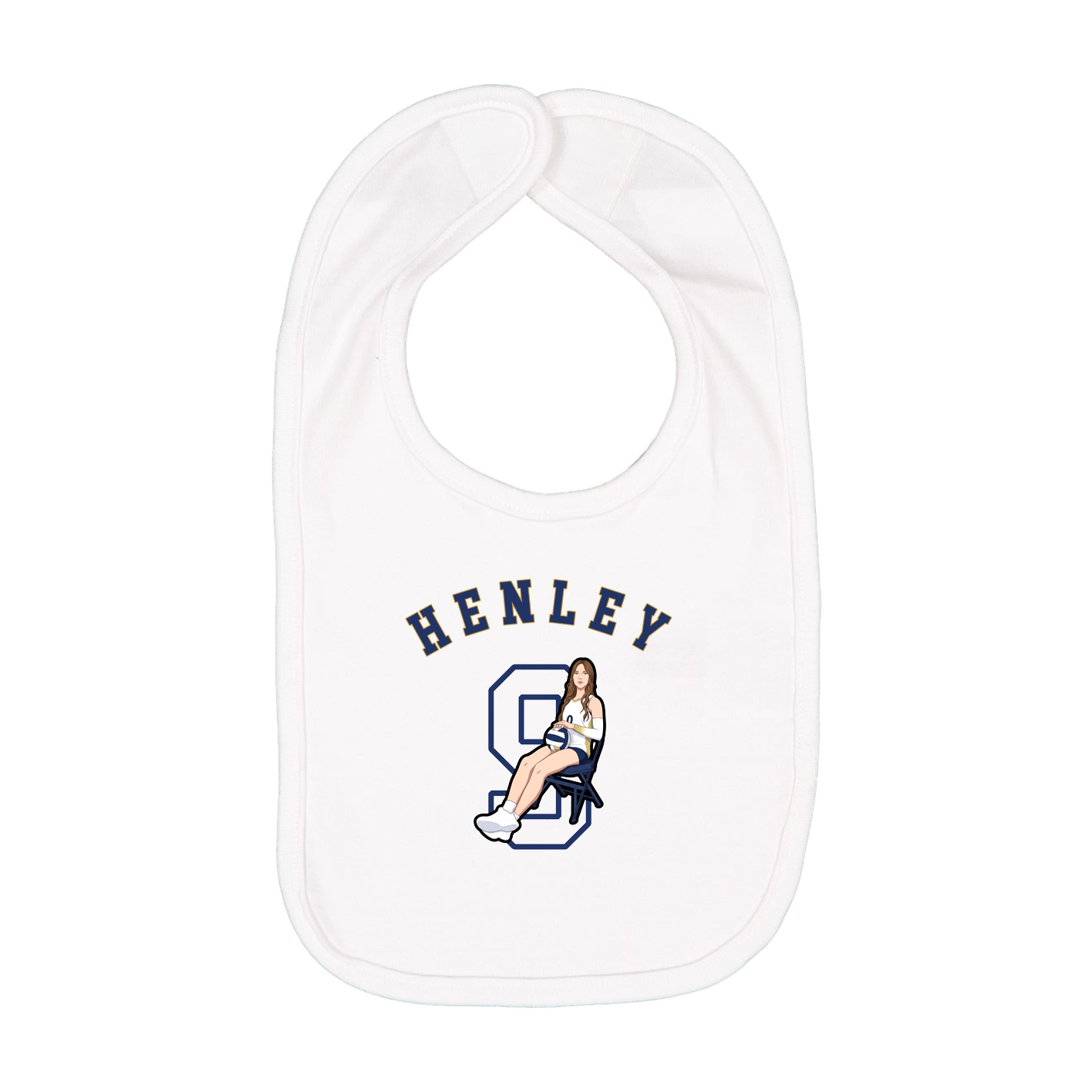 Infant Bib — Shirsey Arch in White