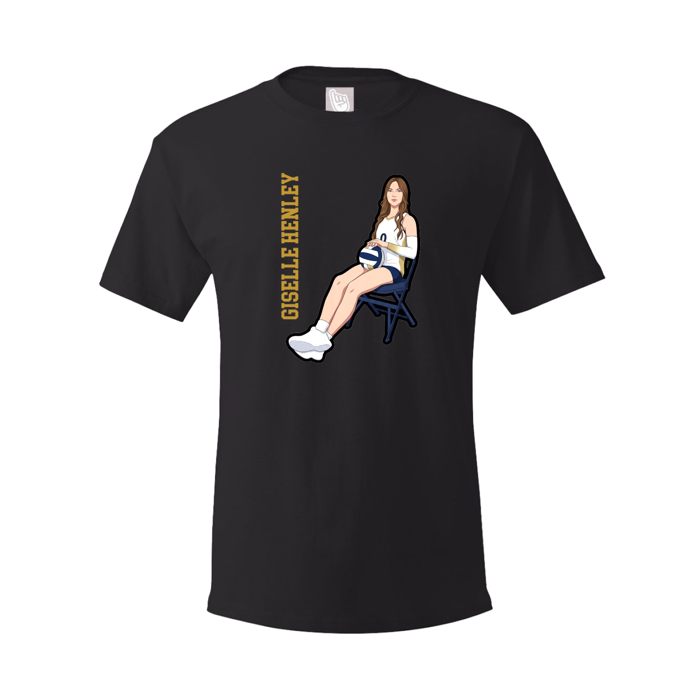 Tee — Name Vertical in Black