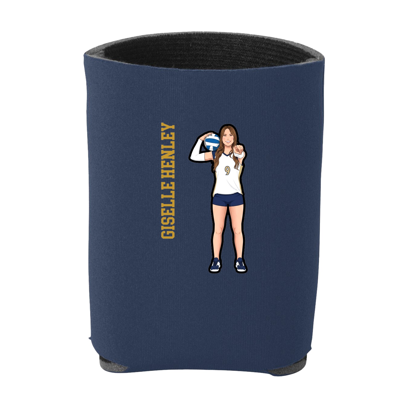 Can Holder — Name Vertical in Navy