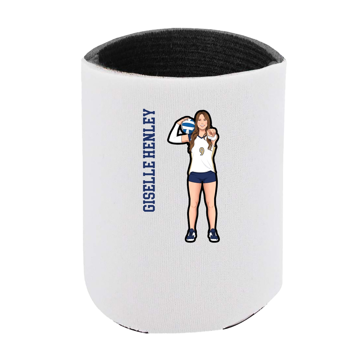 Can Holder — Name Vertical in White
