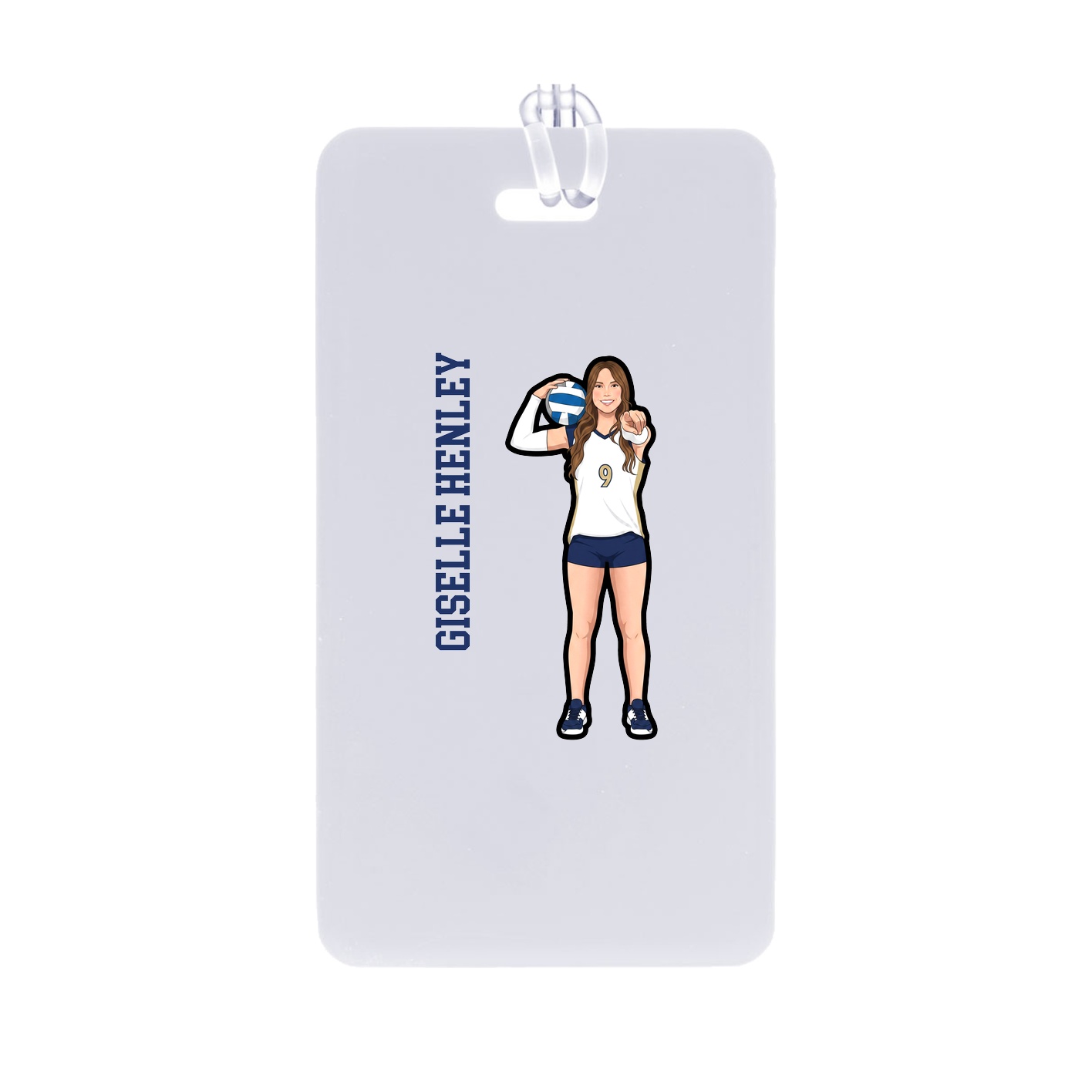 Bag Tag — Name Vertical in Classic