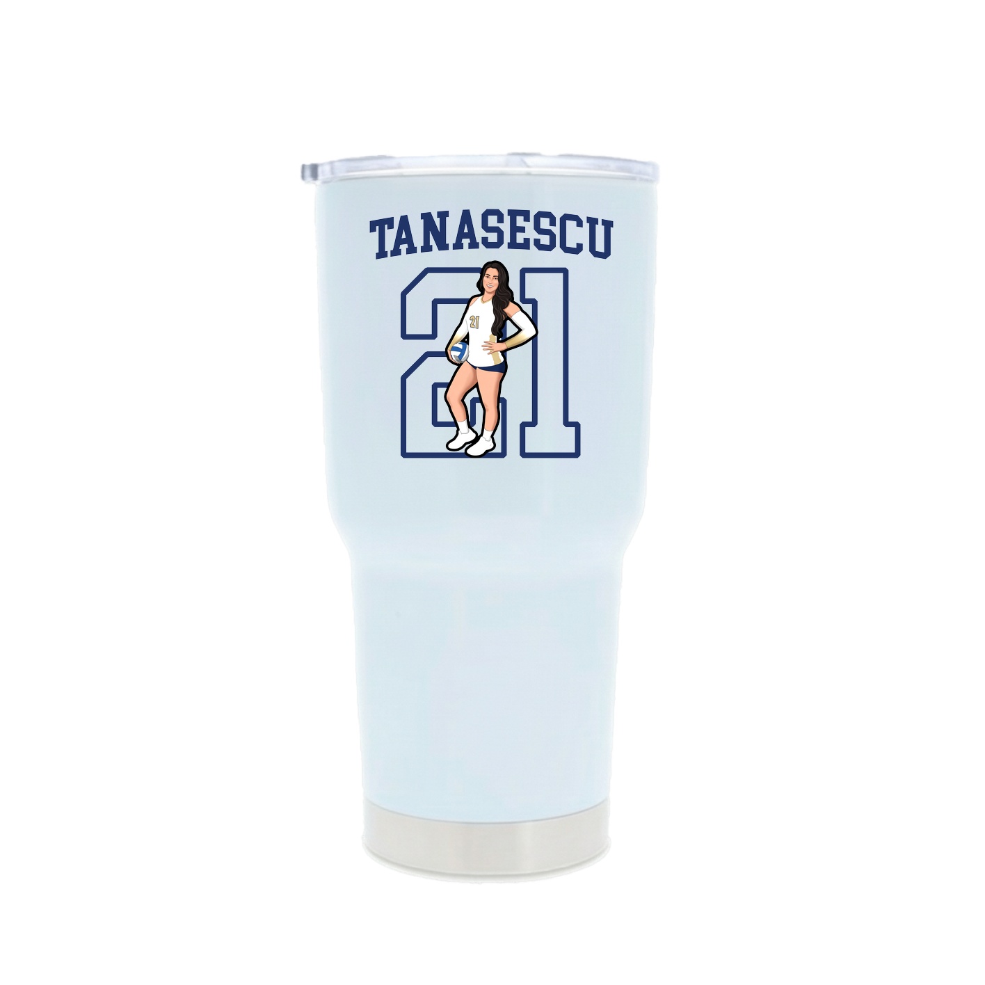 30oz Stainless Steel Tumbler — Shirsey in White