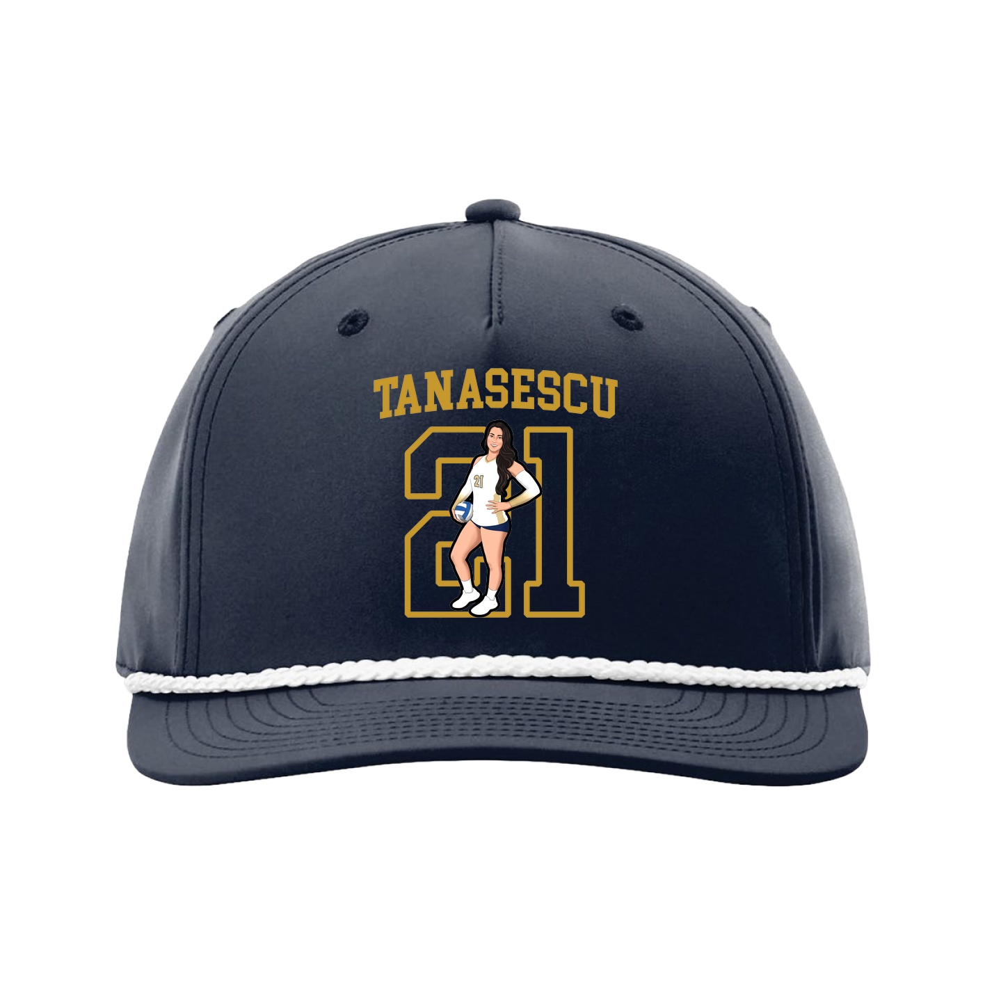 Five-Panel Classic Rope Cap — Shirsey in Navy