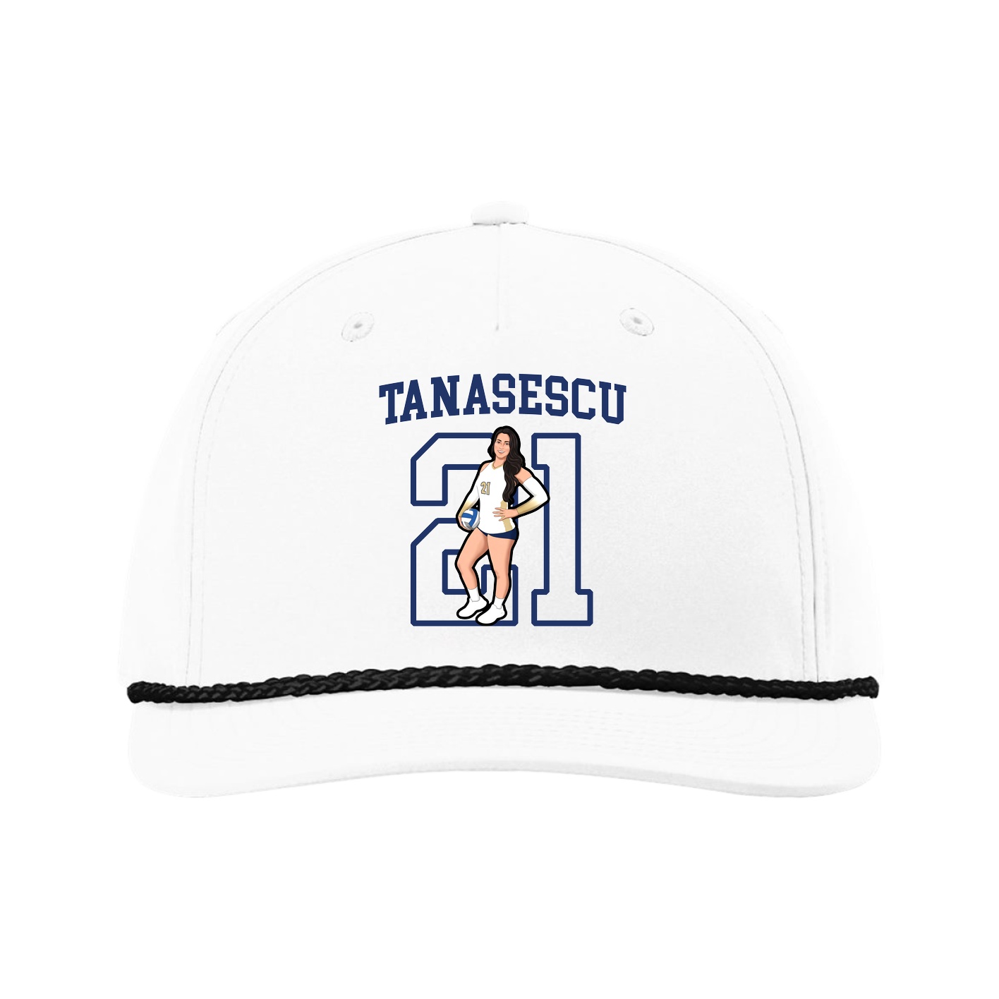 Five-Panel Classic Rope Cap — Shirsey in White