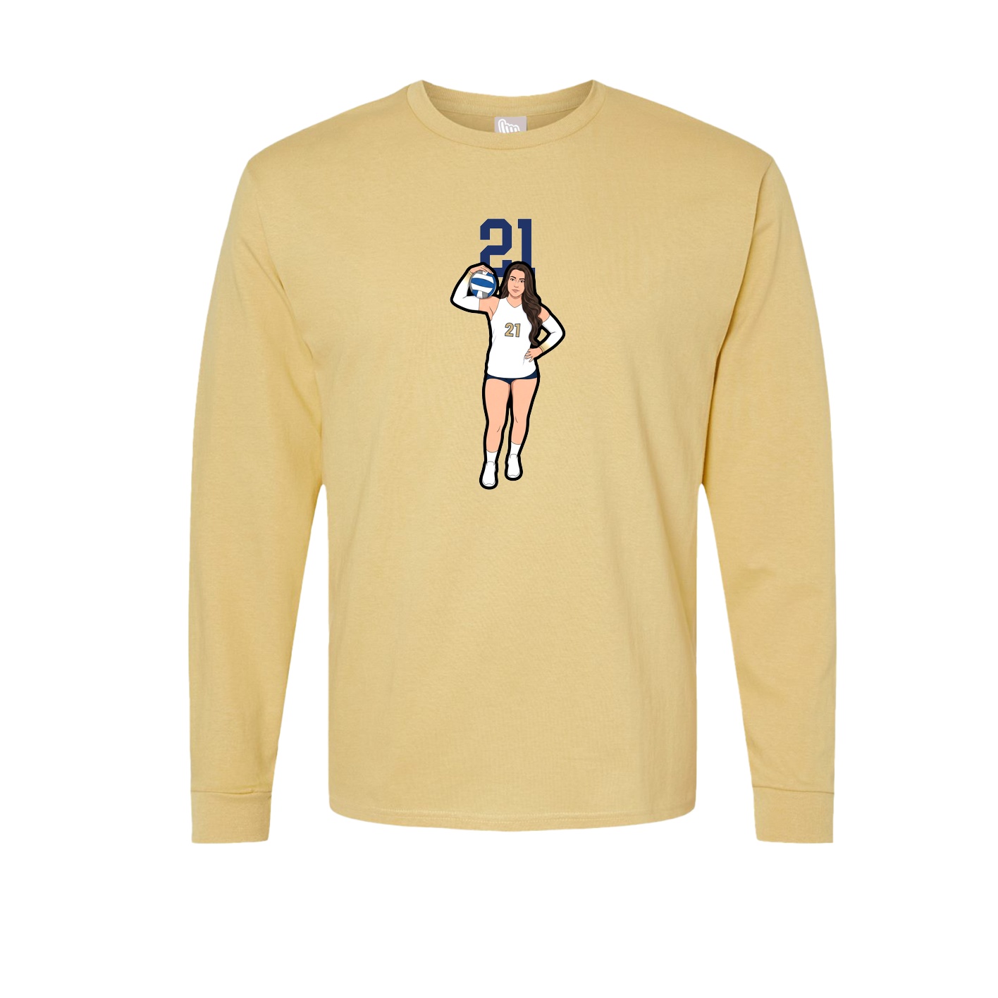Long Sleeve Tee — Number Top in Vegas Gold