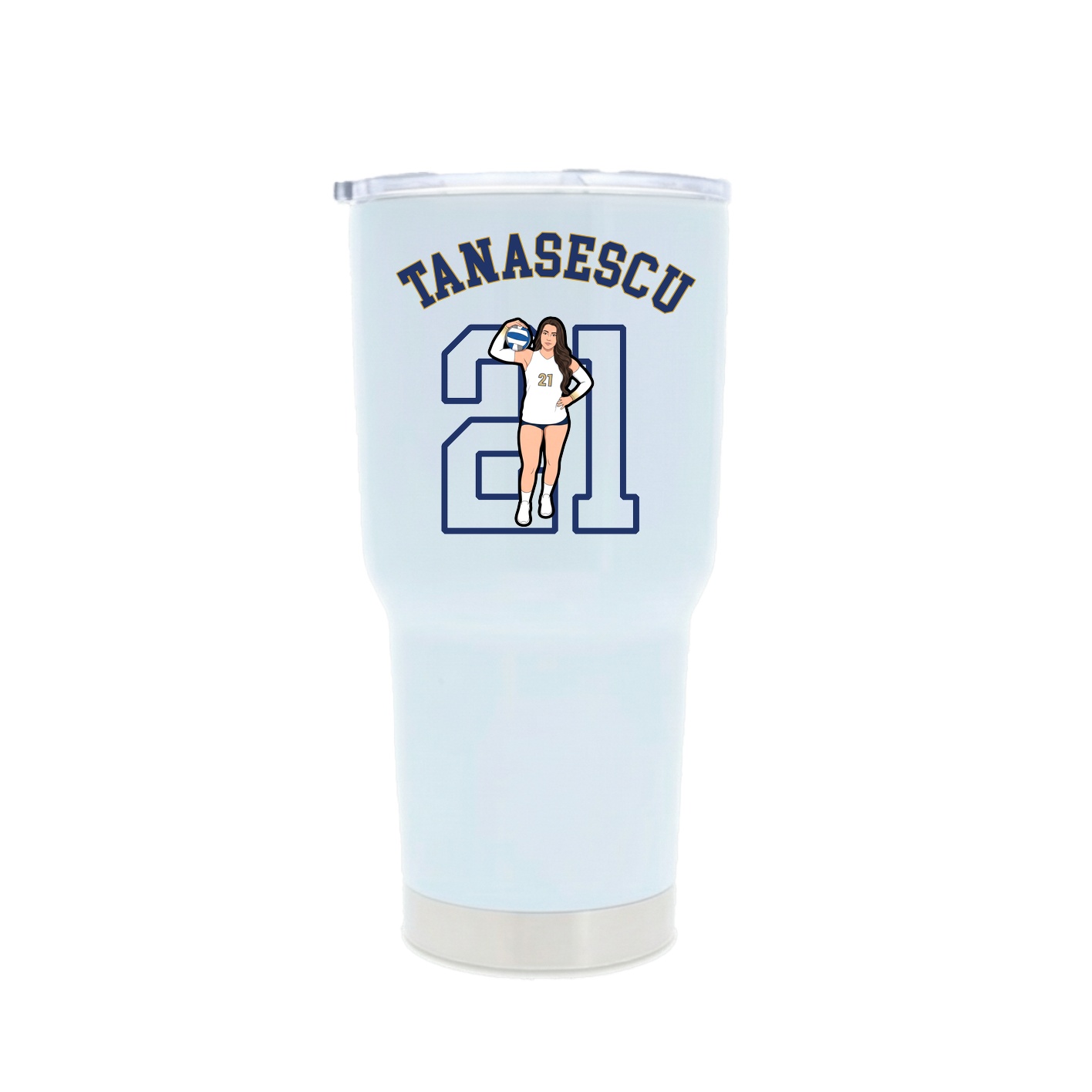 30oz Stainless Steel Tumbler — Shirsey Arch in White