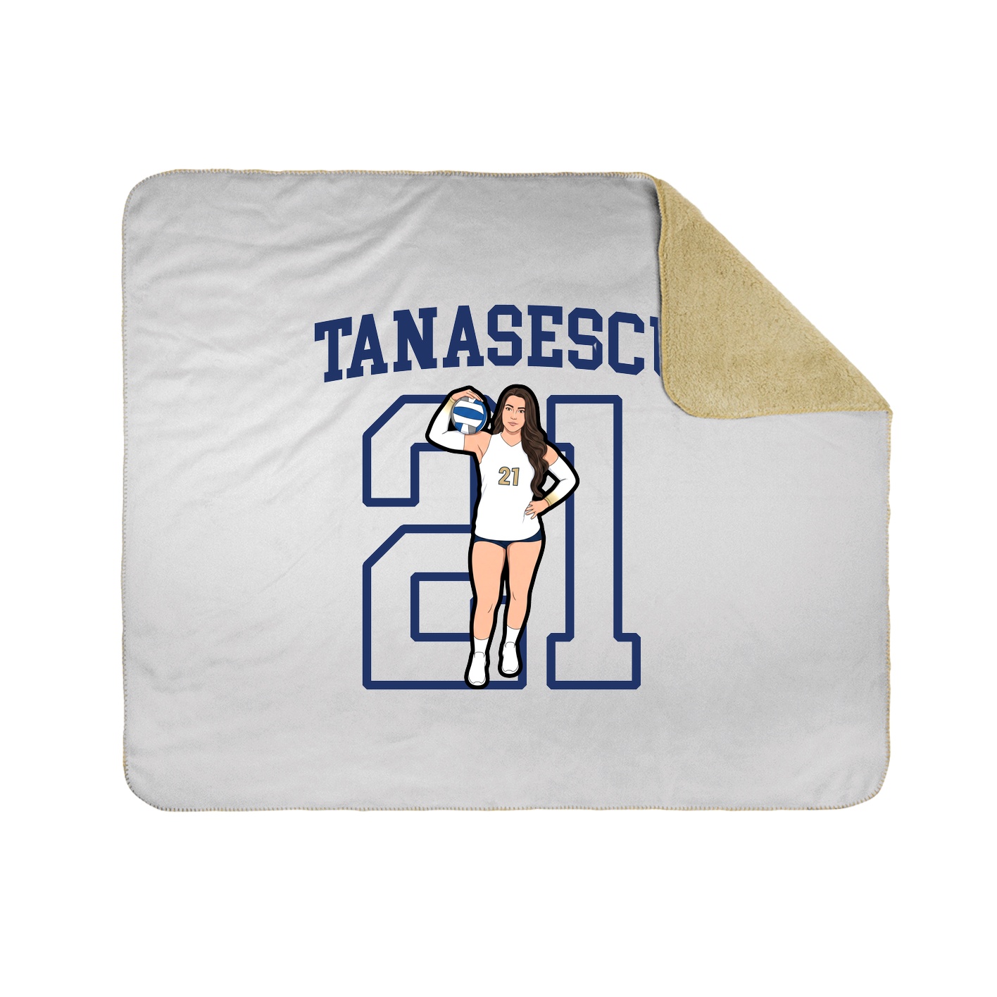 Throw Blanket — Shirsey in White
