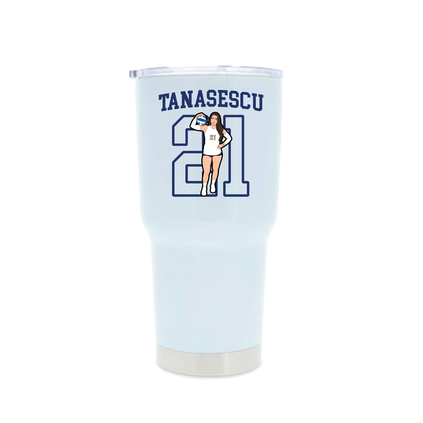 30oz Stainless Steel Tumbler — Shirsey in White
