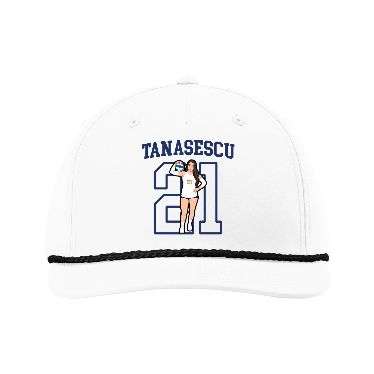 Five-Panel Classic Rope Cap — Shirsey in White