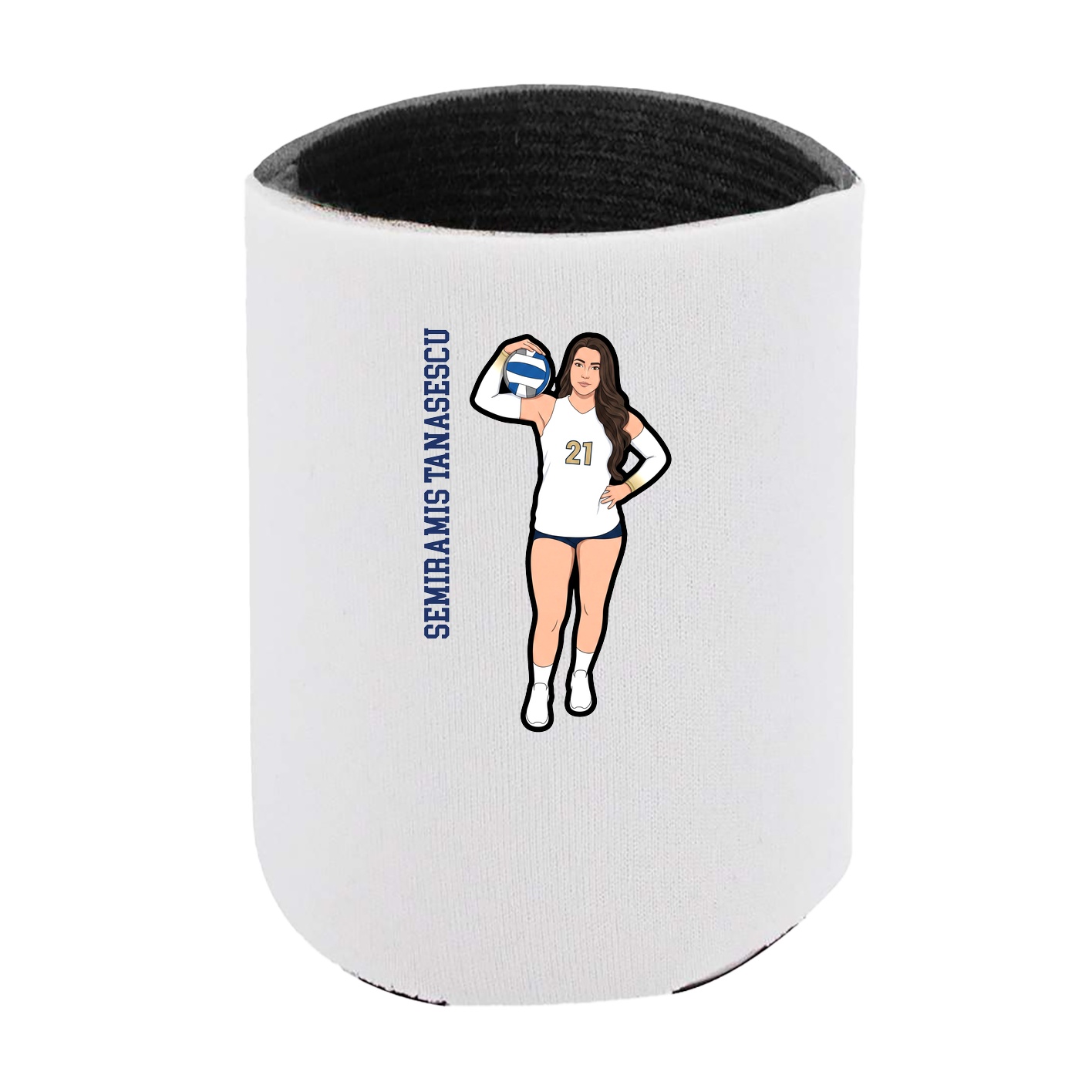 Can Holder — Name Vertical in White