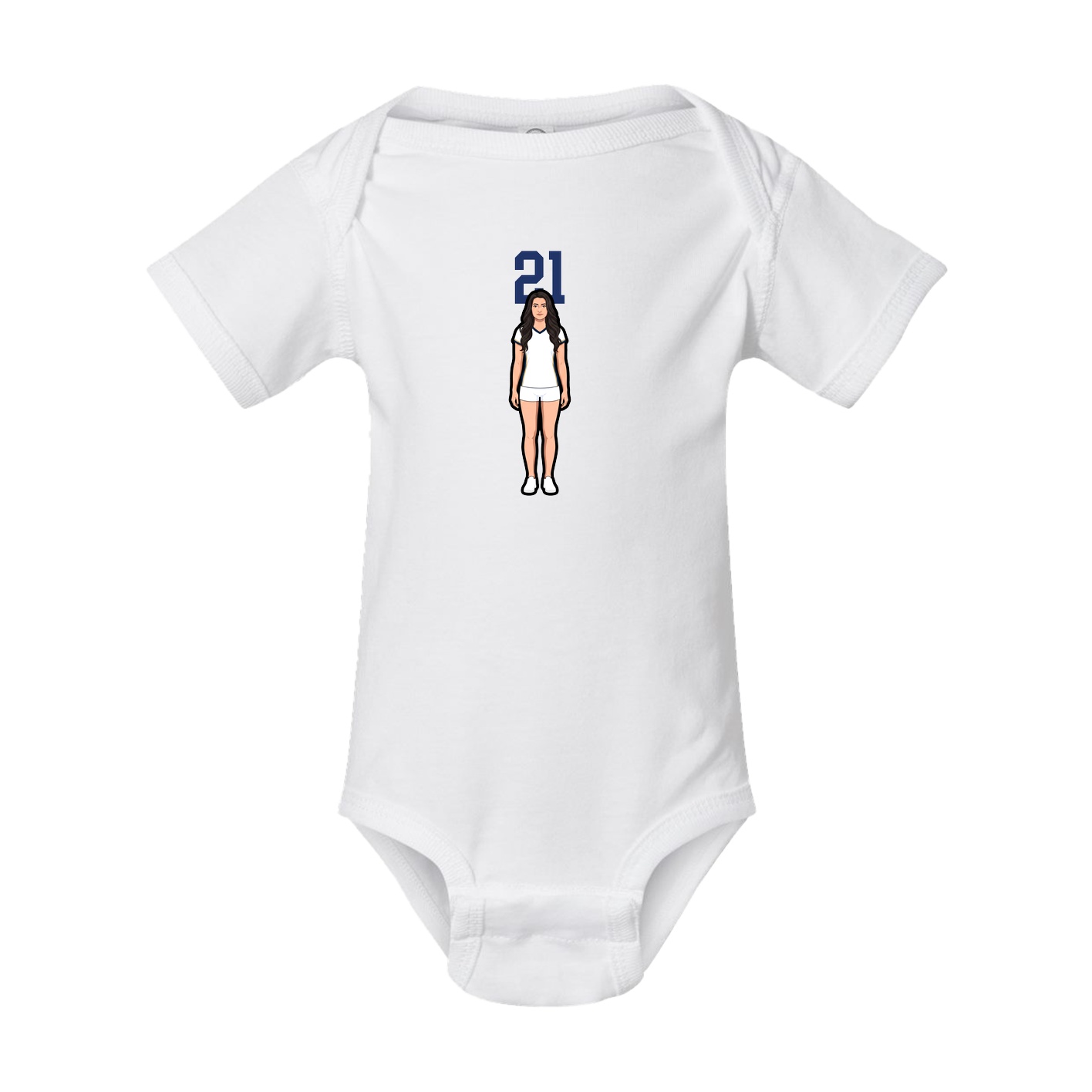 Baby Onesie — Number Top in White