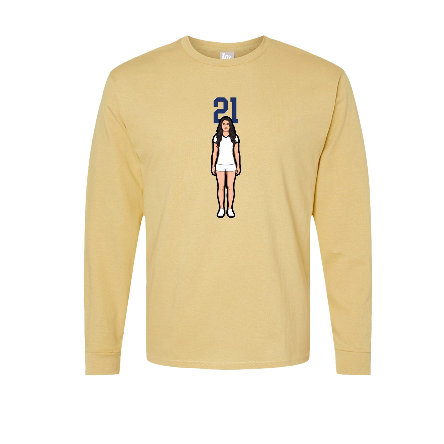 Long Sleeve Tee — Number Top in Vegas Gold