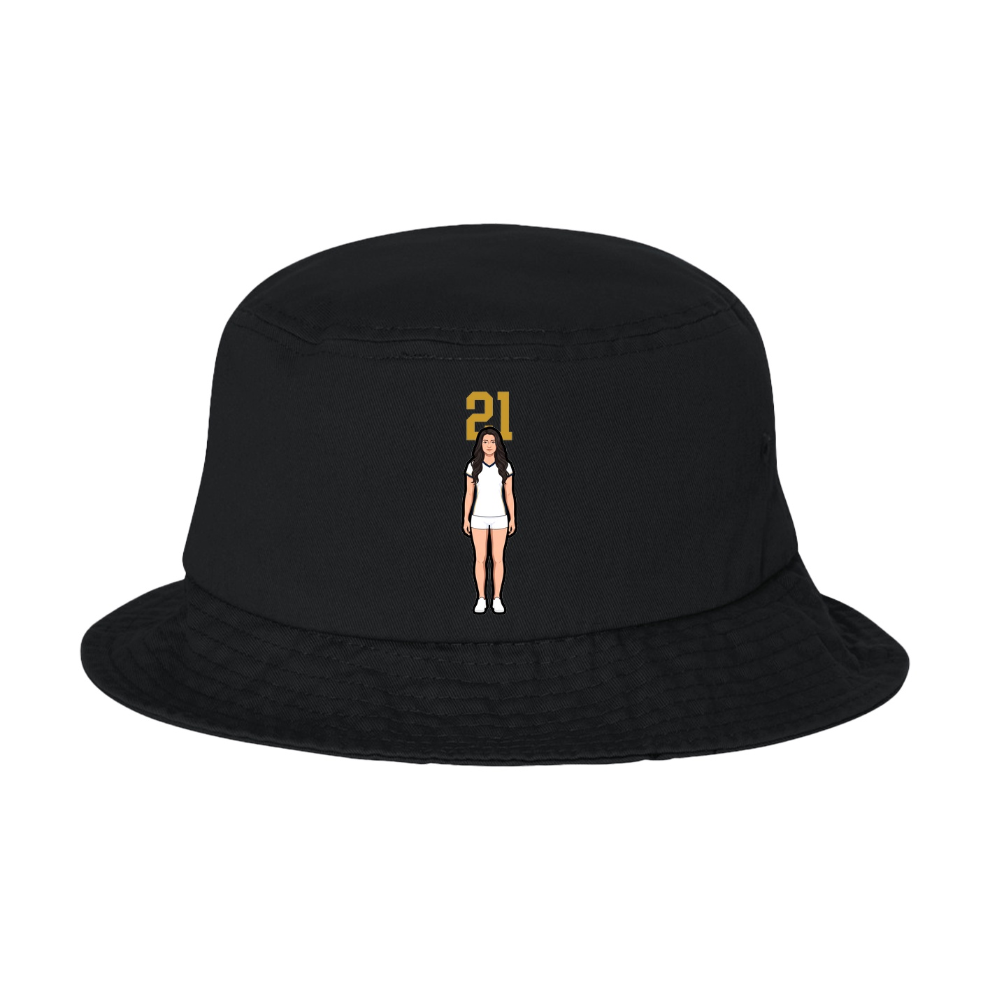 Bucket Cap — Number Top in Black