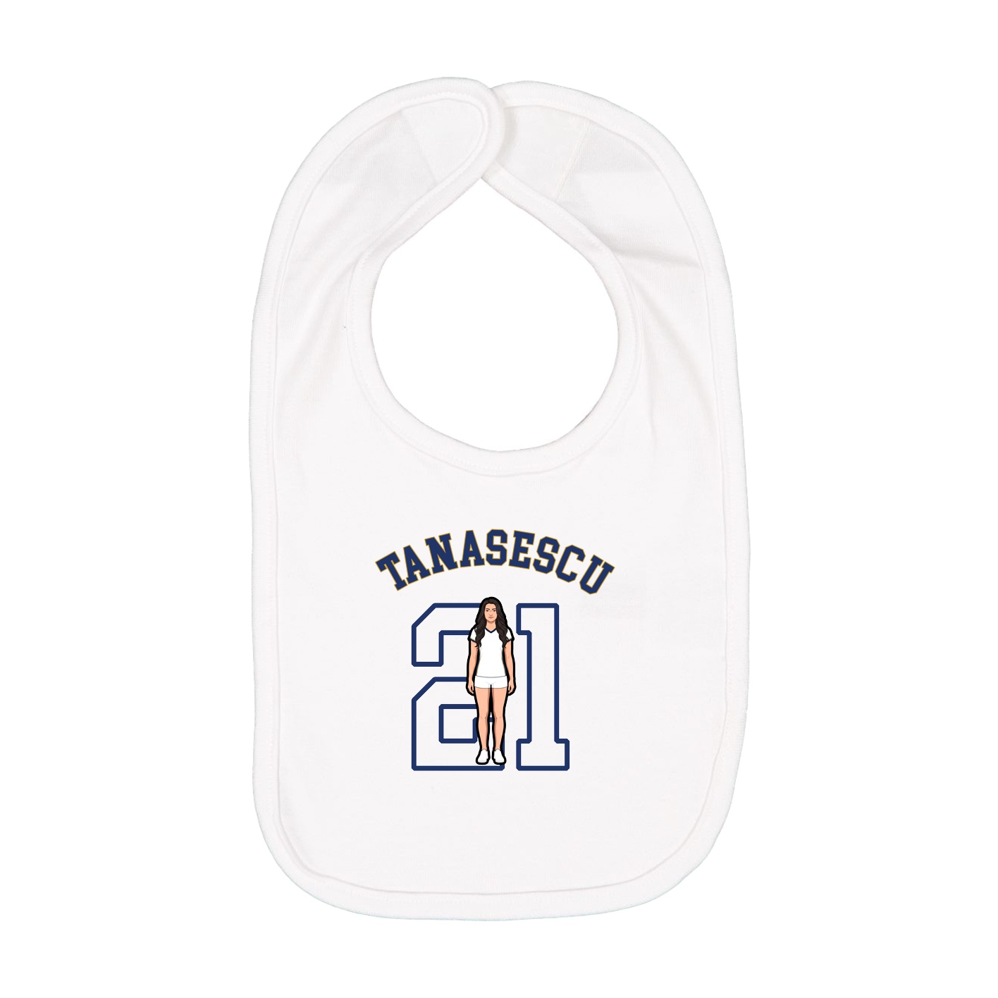 Infant Bib — Shirsey Arch in White