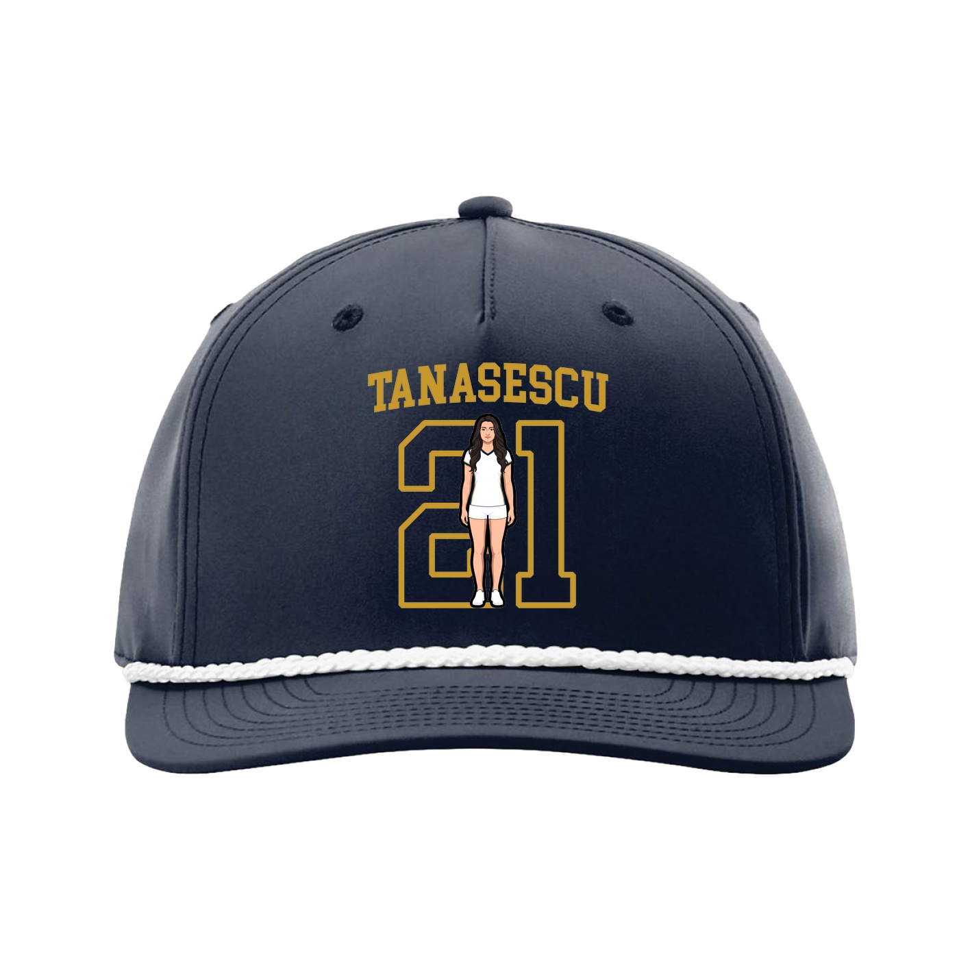 Five-Panel Classic Rope Cap — Shirsey in Navy