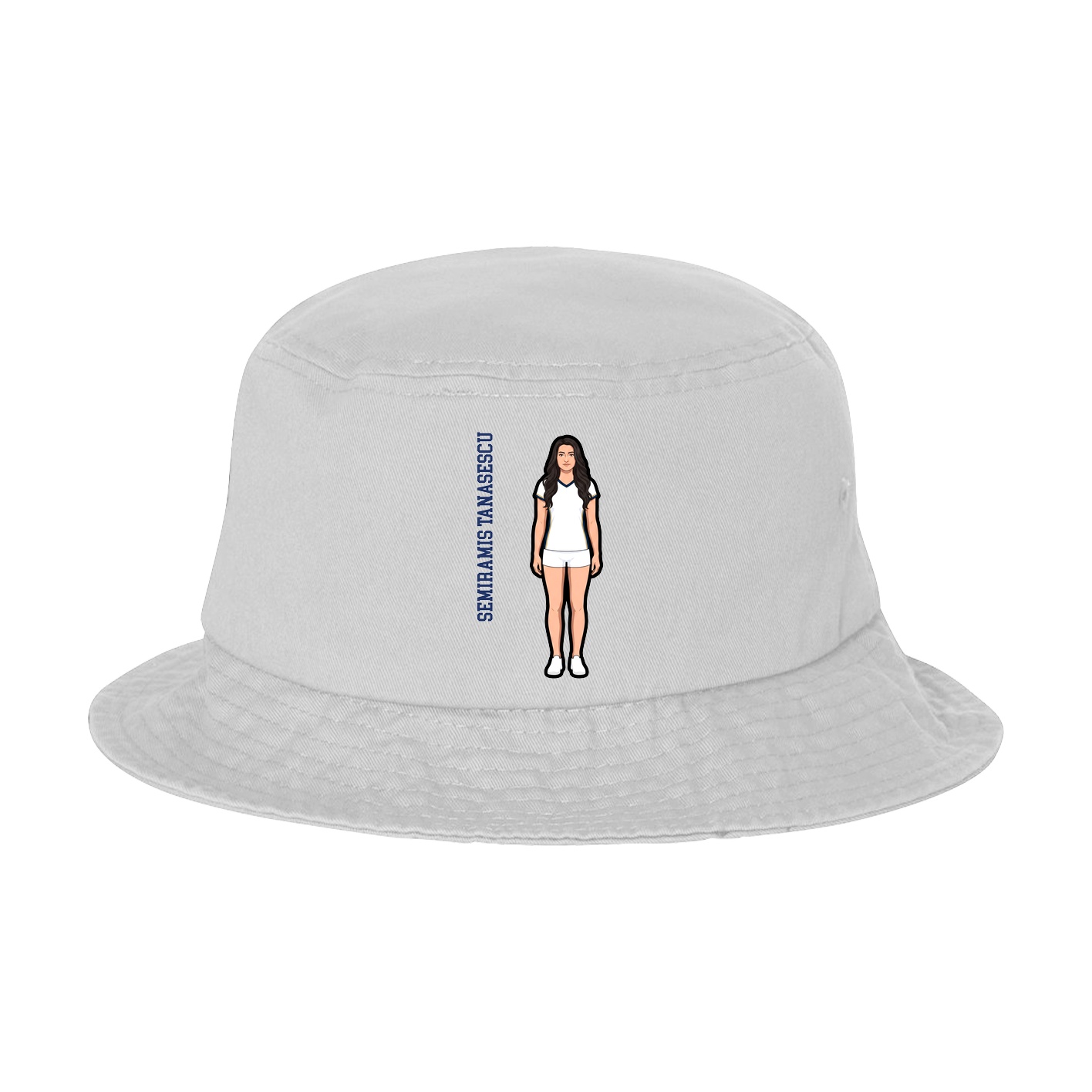Bucket Cap — Name Vertical in White