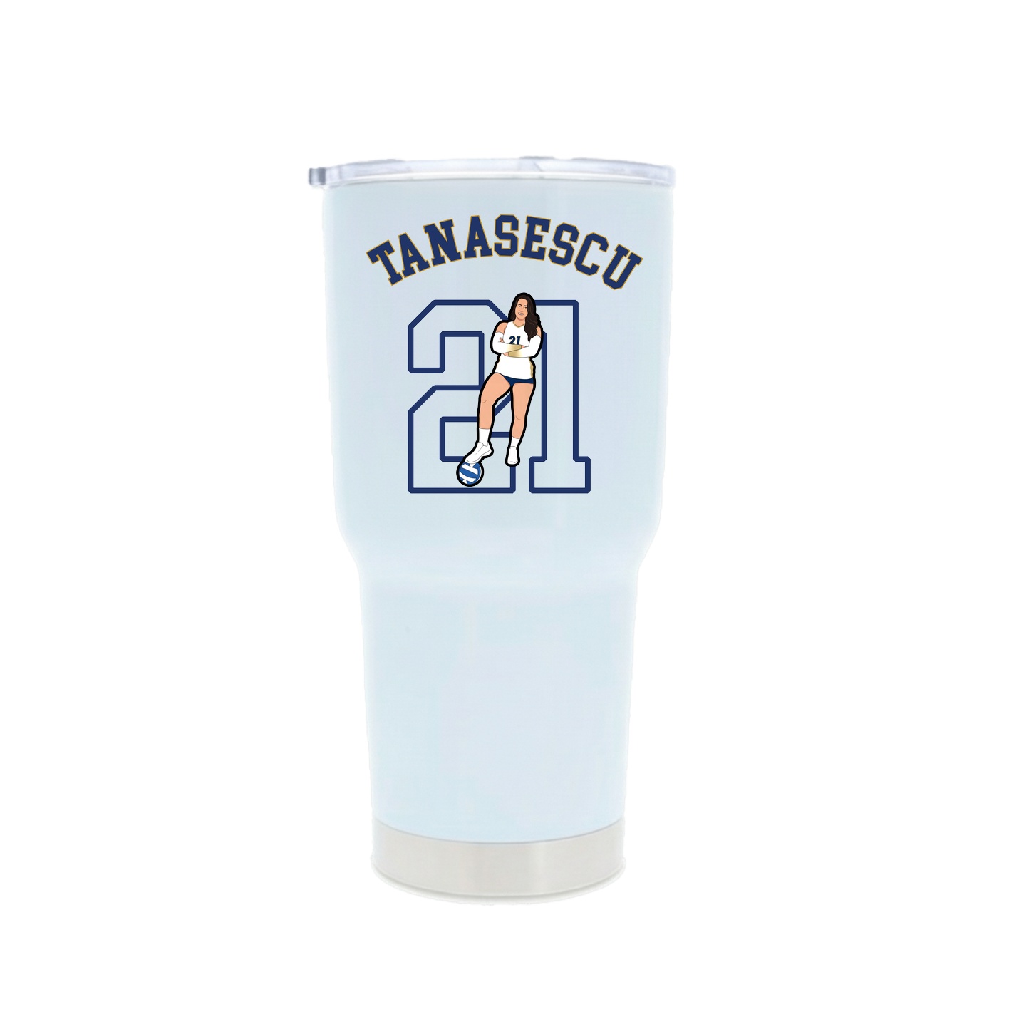 30oz Stainless Steel Tumbler — Shirsey Arch in White
