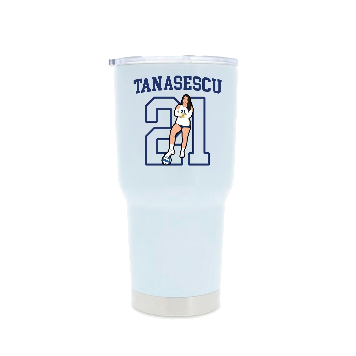 30oz Stainless Steel Tumbler — Shirsey in White