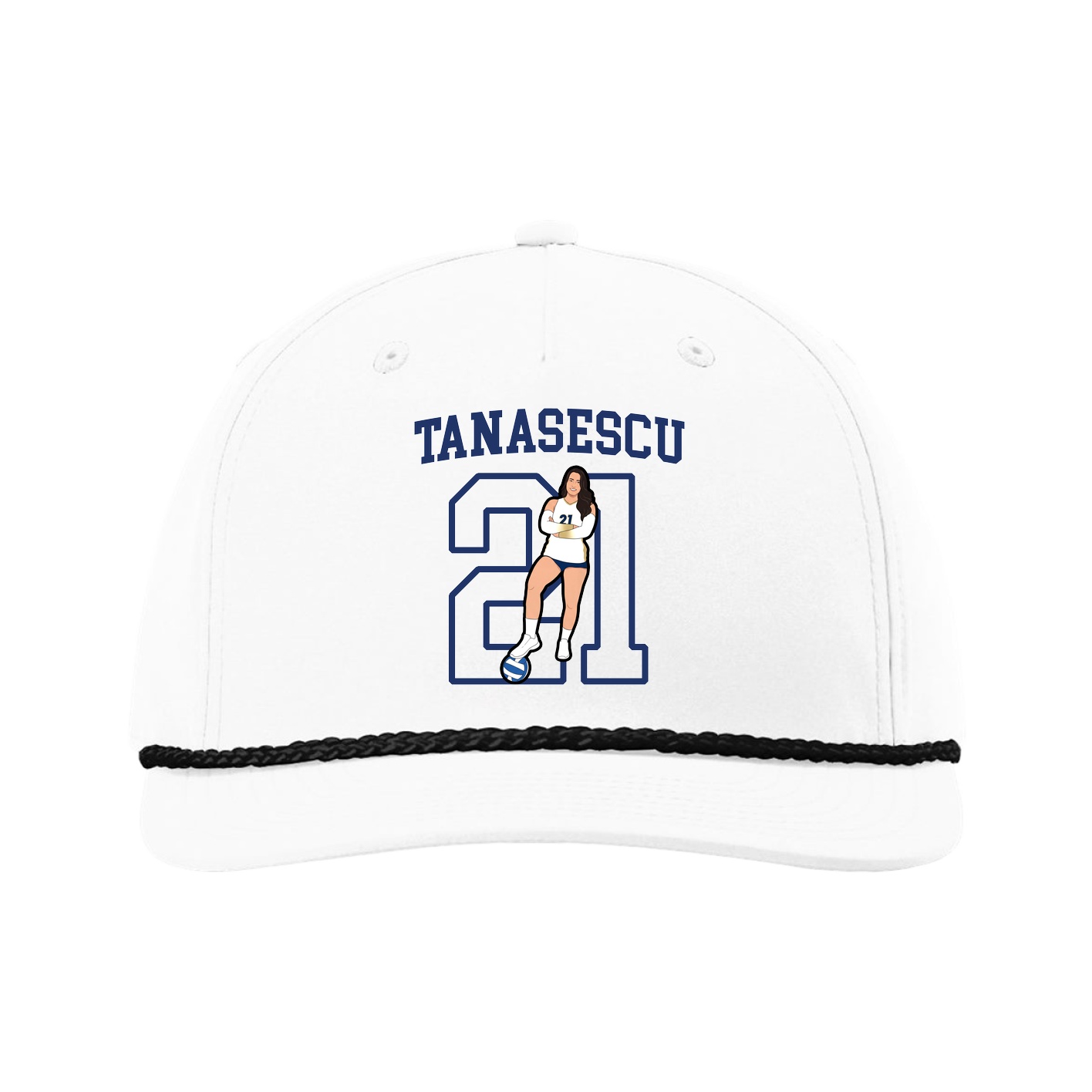 Five-Panel Classic Rope Cap — Shirsey in White