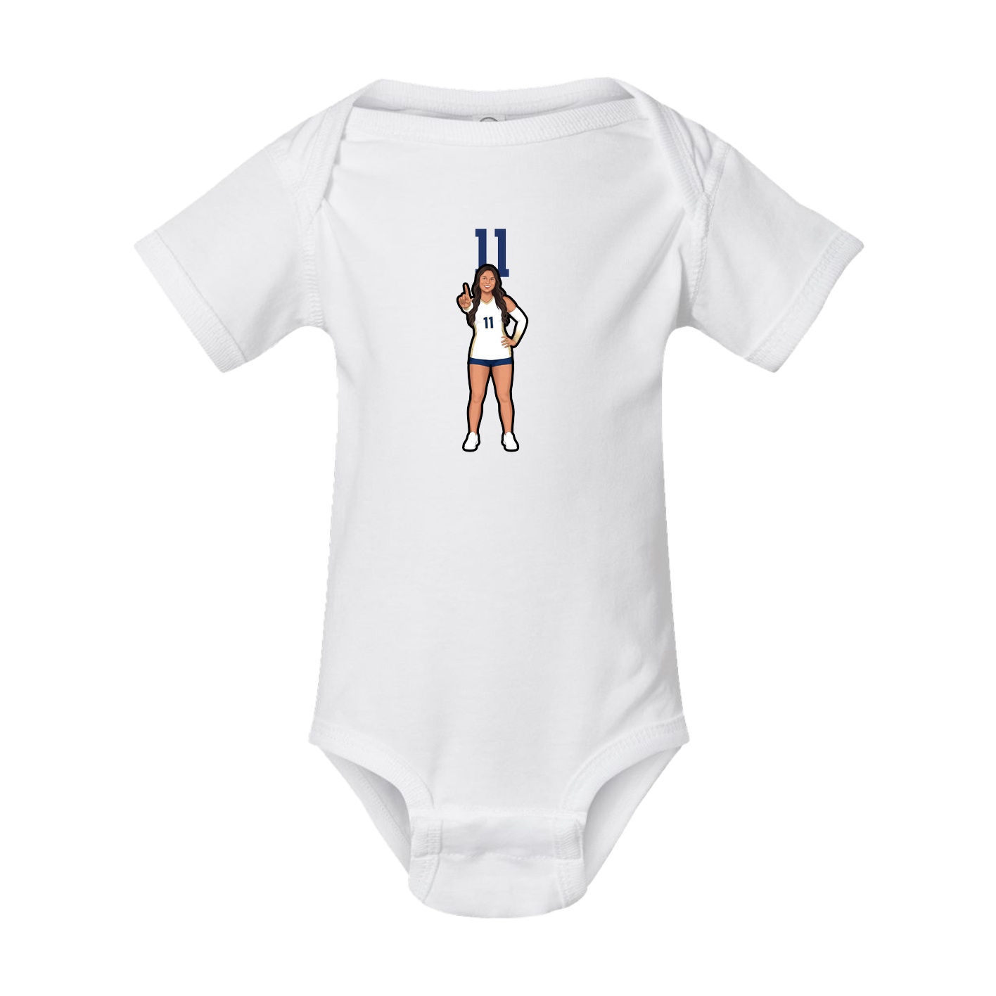 Baby Onesie — Number Top in White